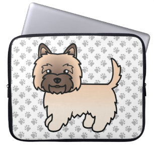 Wheaten Cairn Terrier Cute Cartoon Dog Laptop Sleeve