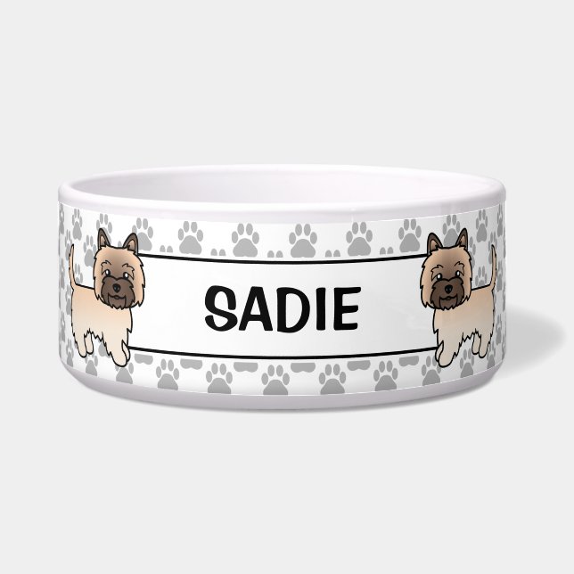 Wheaten Cairn Terrier Cute Cartoon Dog & Name (Front)