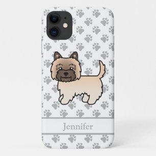 Wheaten Cairn Terrier Cute Cartoon Dog & Name iPhone 11 Case
