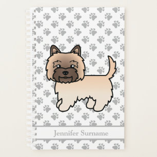 Wheaten Cairn Terrier Cute Cartoon Dog & Text Planner