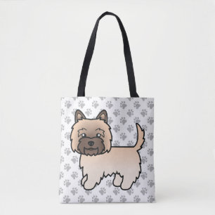 Wheaten Cairn Terrier Cute Cartoon Dog Tote Bag
