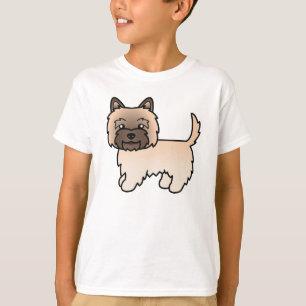 Wheaten Cairn Terrier Dog Cartoon Caricature Art T-Shirt