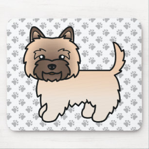 Wheaten Cairn Terrier Dog Illustration & Paws Mouse Mat