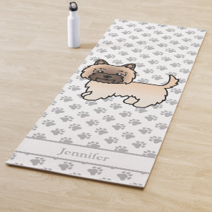 Wheaten Cairn Terrier Dog With Custom Name Yoga Mat