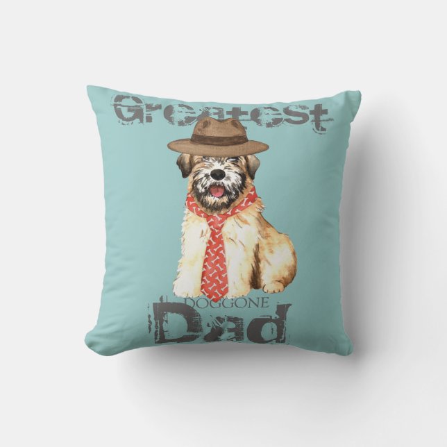 Wheaten Dad Cushion (Front)