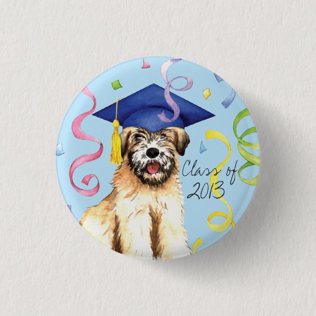 Wheaten Graduate 3 Cm Round Badge (Front)