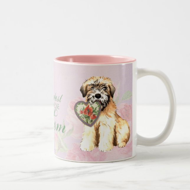 Wheaten Hearts Mum Two-Tone Coffee Mug (Right)