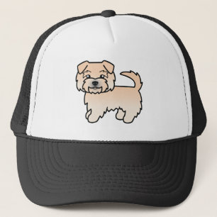Wheaten Norfolk Terrier Cartoon Dog Illustration Trucker Hat