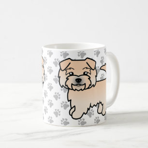 Wheaten Norfolk Terrier Cartoon Dog & Paws Coffee Mug