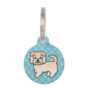 Wheaten Norfolk Terrier Cartoon Dog Pet Tag
