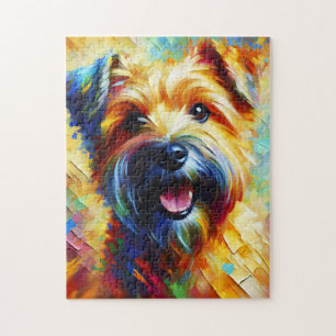 Wheaten Norfolk Terrier Dog Acrylic Print Jigsaw Puzzle