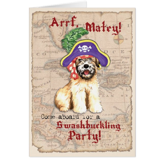 Wheaten Pirate Invitation (Front)