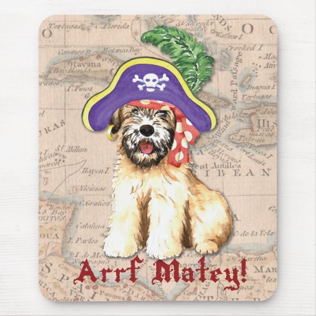Wheaten Pirate Mouse Mat (Front)