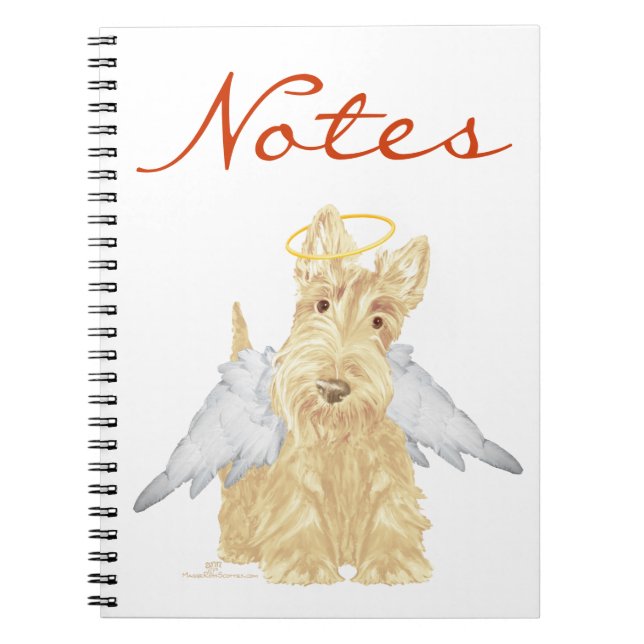 Wheaten Scottie Angel Notebook (Front)