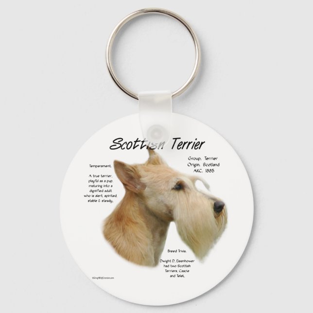 Wheaten Scottie History  Key Ring (Front)