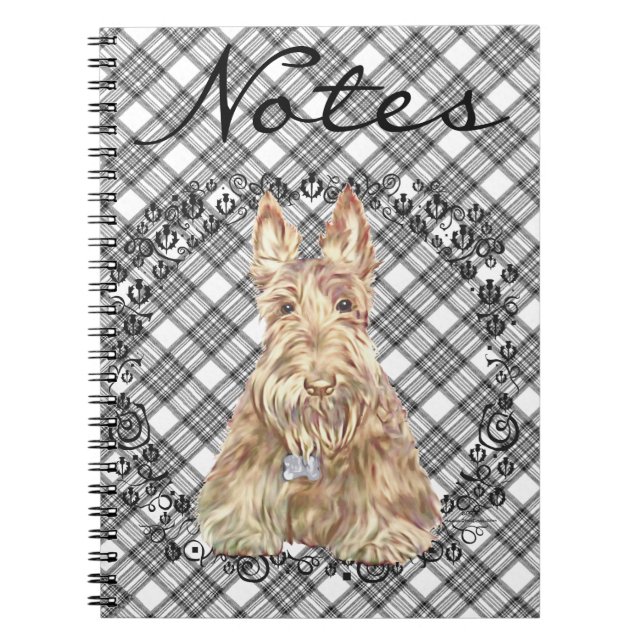 Wheaten Scottie Tartan Notebook (Front)