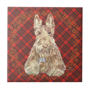 Wheaten Scottie Tartan Tile