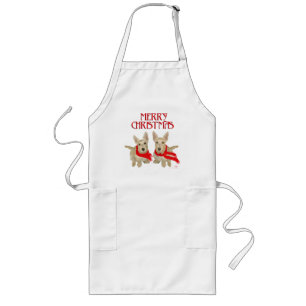 Wheaten Scottish Terrier Chirstmas Long Apron