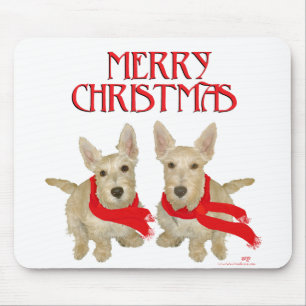 Wheaten Scottish Terrier Chirstmas Mouse Mat