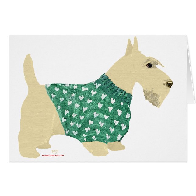 Wheaten Scottish Terrier Sweater (Front Horizontal)