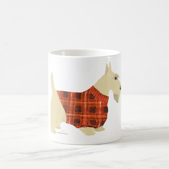 Wheaten Scottish Terrier Sweater Coffee Mug (Center)
