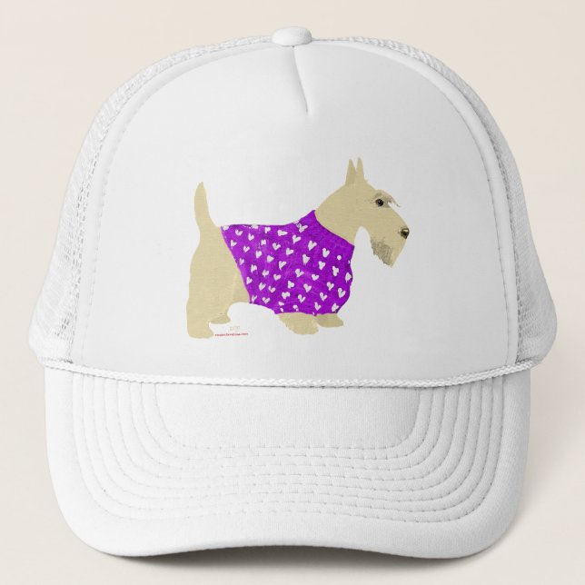 Wheaten Scottish Terrier Sweater Trucker Hat (Front)