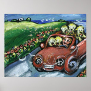 Wheaten singing car ride poster