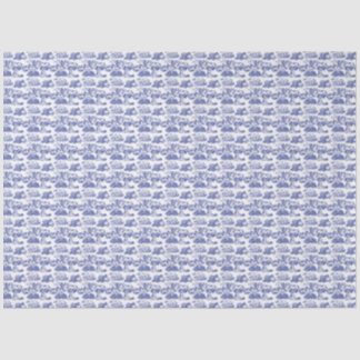 WHEATEN Terrier Blue Toile Tissue Paper