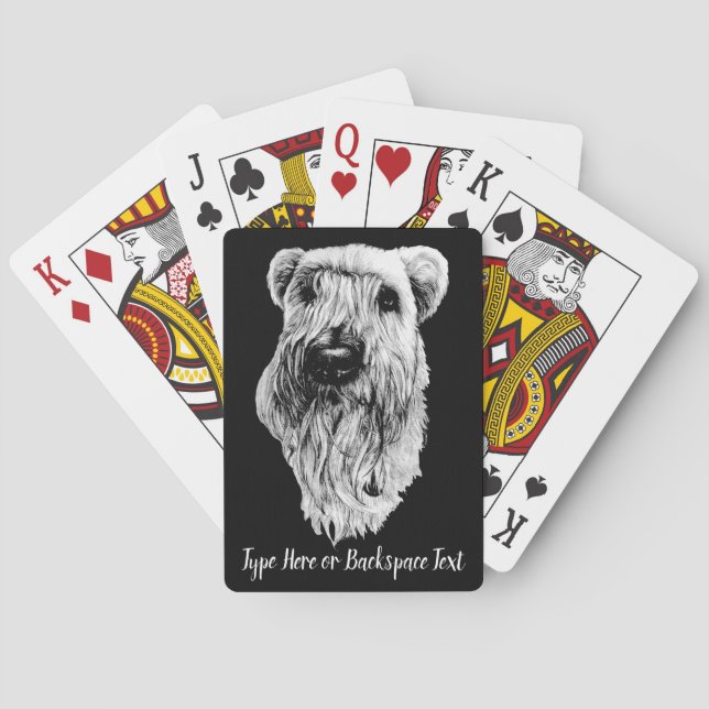Wheaten Terrier Cards Custom Dog Art Playing Cards (Back)