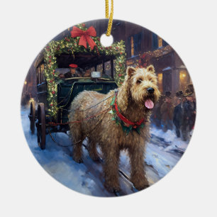 Wheaten Terrier Christmas Festive Season Ceramic Tree Decoration