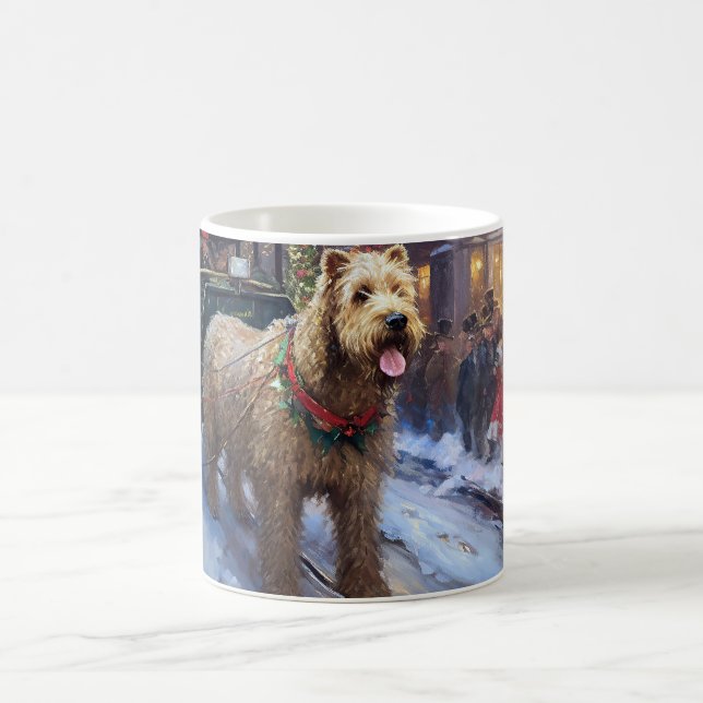 Wheaten Terrier Christmas Festive Season Coffee Mug (Center)
