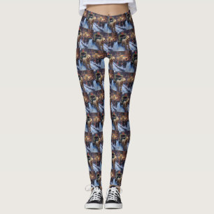 Wheaten Terrier Christmas Festive Season Leggings