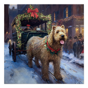 Wheaten Terrier Christmas Festive Season Poster