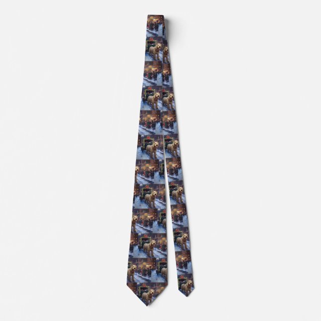 Wheaten Terrier Christmas Festive Season Tie (Front)