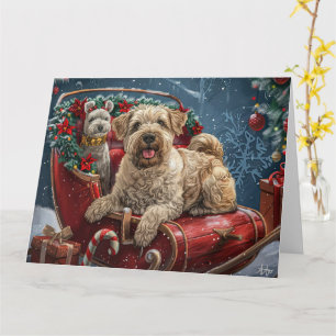 Wheaten Terrier Dog Christmas Festive  Card