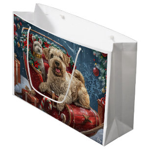 Wheaten Terrier Dog Christmas Festive  Large Gift Bag