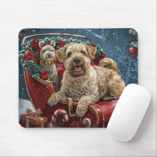 Wheaten Terrier Dog Christmas Festive  Mouse Mat