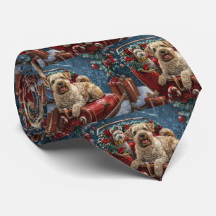 Wheaten Terrier Dog Christmas Festive  Tie