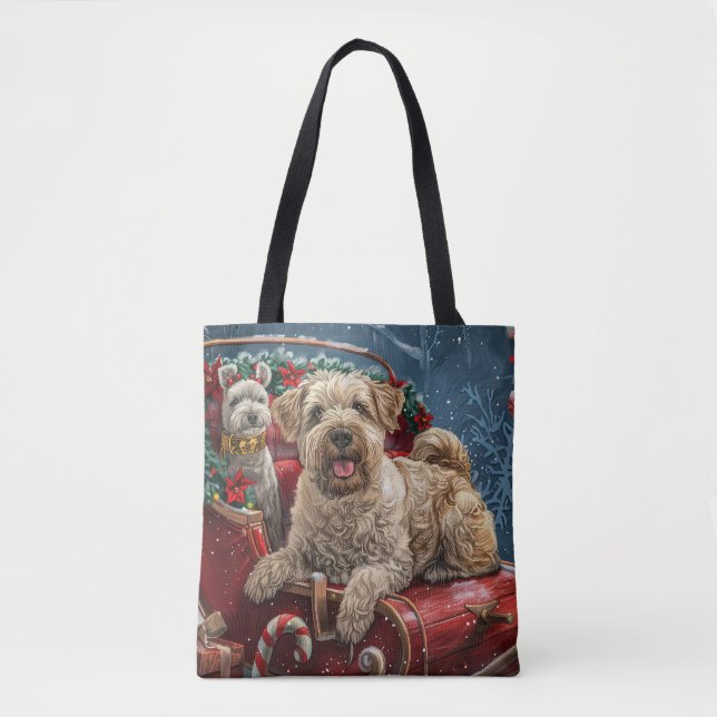 Wheaten Terrier Dog Christmas Festive  Tote Bag (Front)