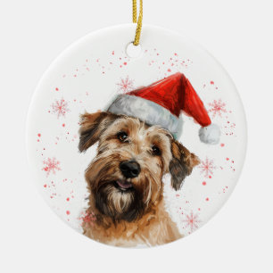 Wheaten Terrier Dog Christmas Personalized Ceramic Tree Decoration
