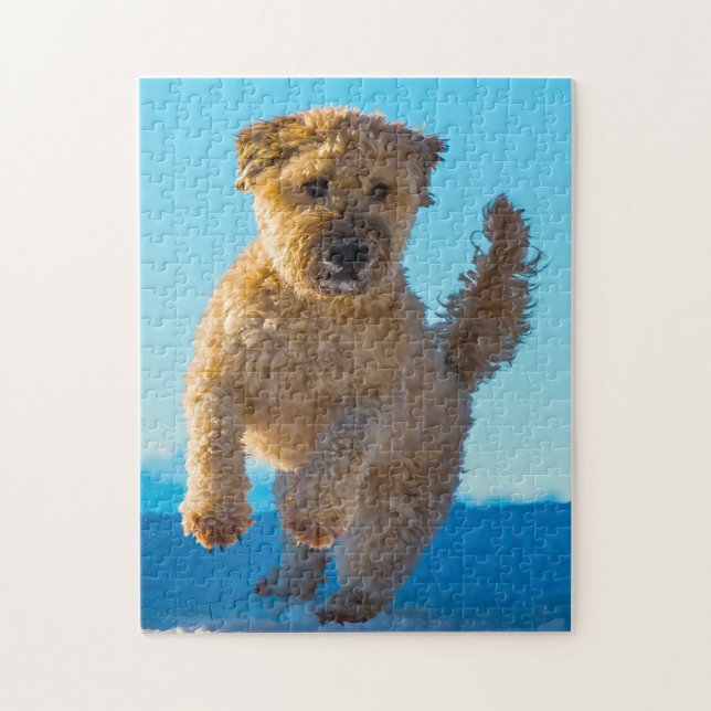 Wheaten Terrier Dog Jigsaws. Jigsaw Puzzle (Vertical)