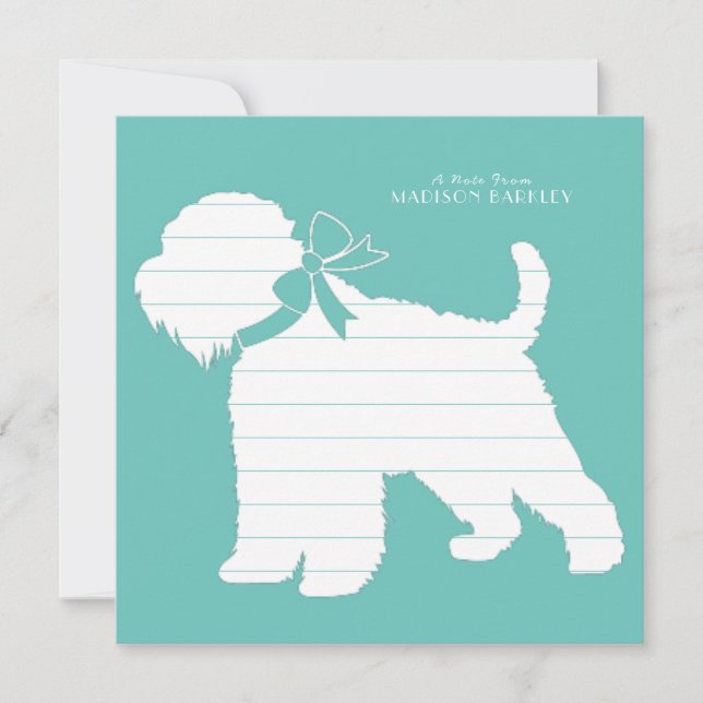 Wheaten Terrier Dog Puppy Thank You Card (Front)
