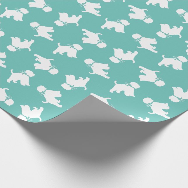 Wheaten Terrier Dog Puppy Wrapping Paper (Corner)