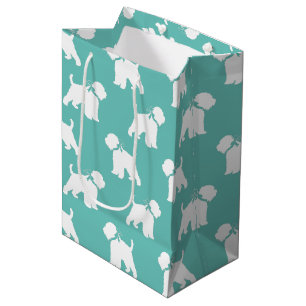 Wheaten Terrier Dog Silhouette Medium Gift Bag