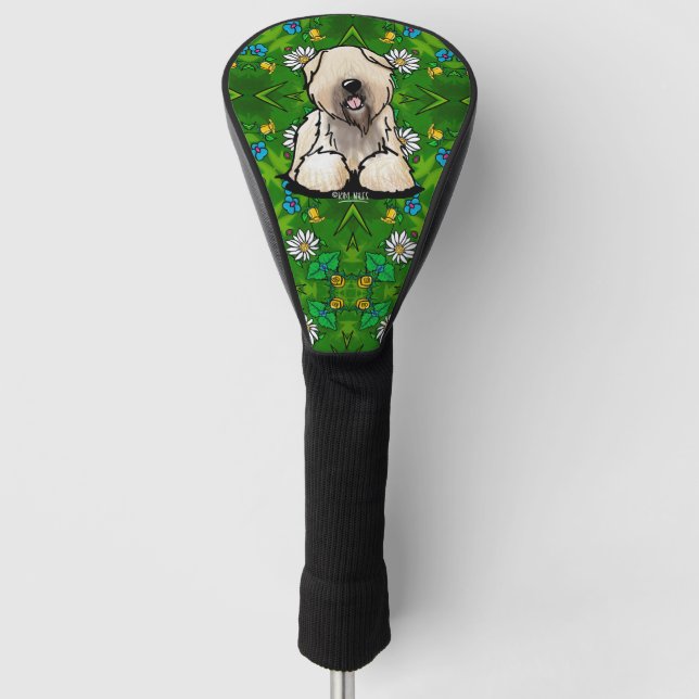 Wheaten Terrier Golf Head Cover (Front)
