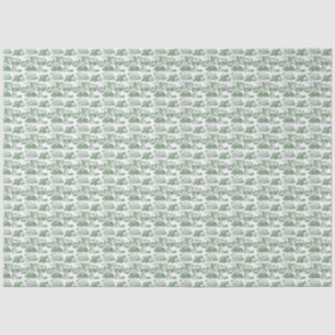 WHEATEN Terrier Green Toile Tissue Paper
