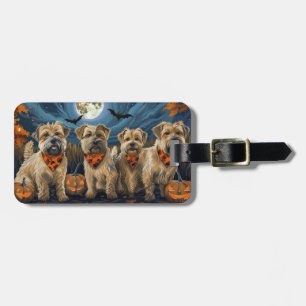 Wheaten Terrier Halloween Spooky Luggage Tag