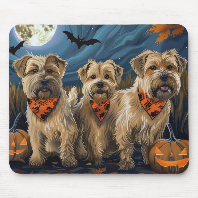 Wheaten Terrier Halloween Spooky Mouse Mat (Front)