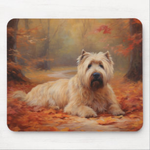 Wheaten Terrier in Autumn Leaves Fall Inspire Mouse Mat