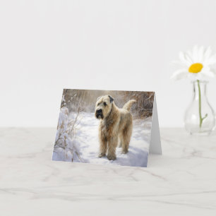 Wheaten Terrier Let It Snow Christmas  Card